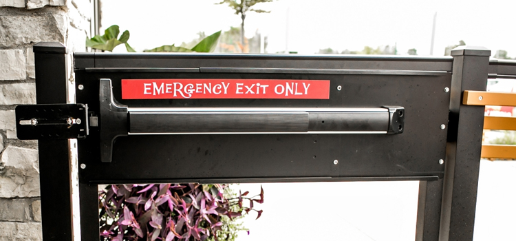 emergency push bar installation in Sherwood Park
