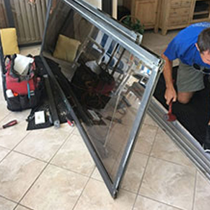 sliding glass door frame repair Sherwood Park